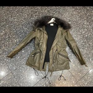 SAM NY Hudson Parka Fur Trim